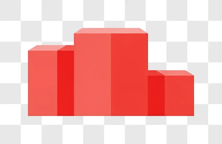 abstract red geometric shapes on gradient background