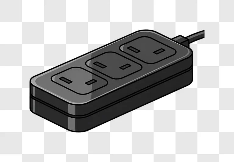 black three socket power strip