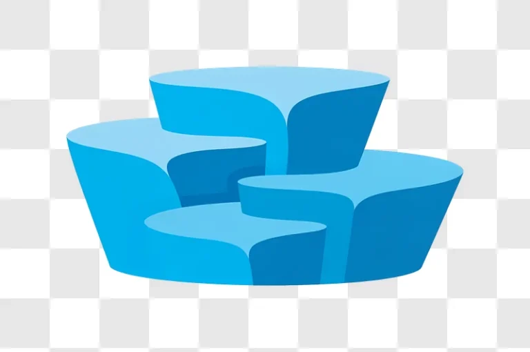 blue abstract curved layers against light blue