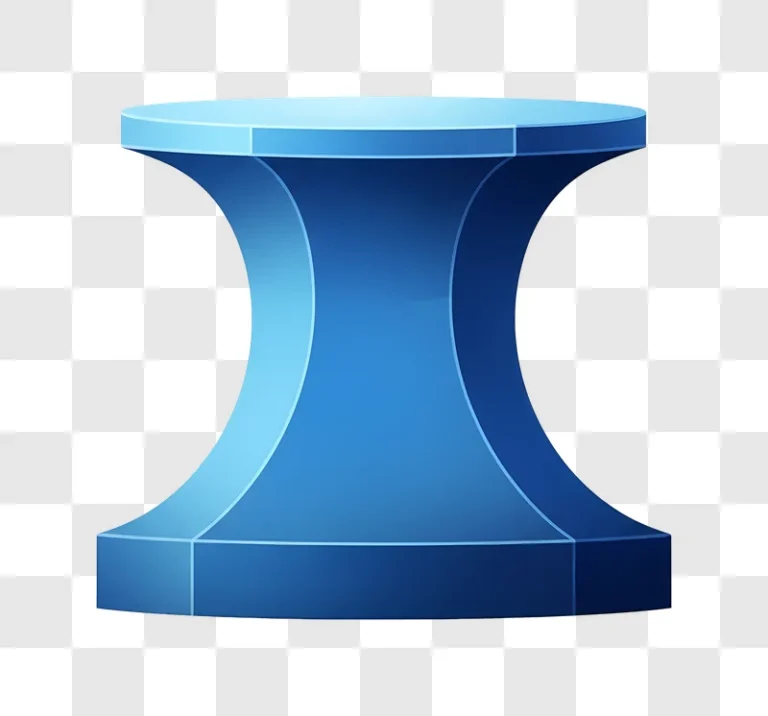 blue hourglass object with pink background