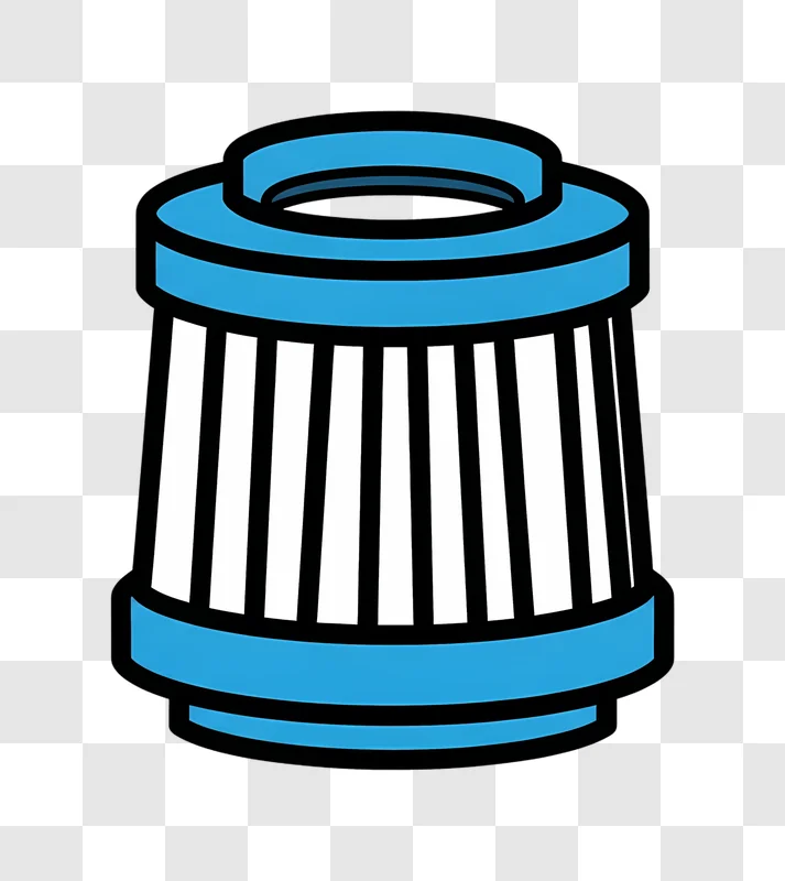 blue and white air filter icon isolated