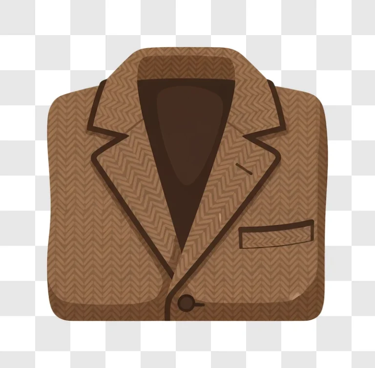 brown herringbone jacket illustration