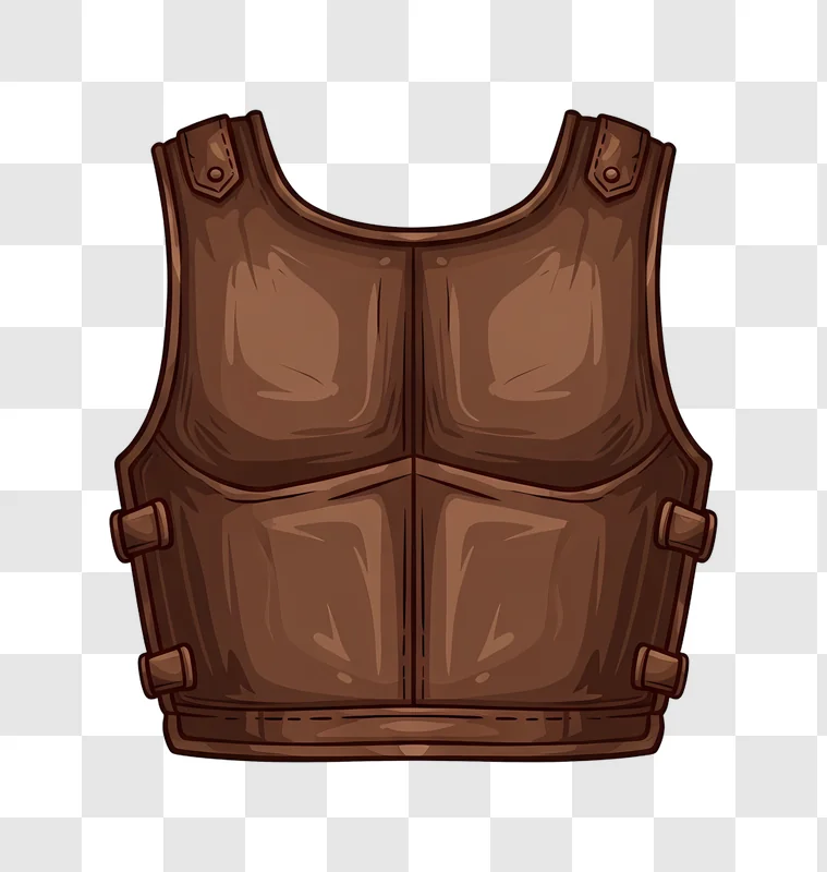 brown leather warrior vest