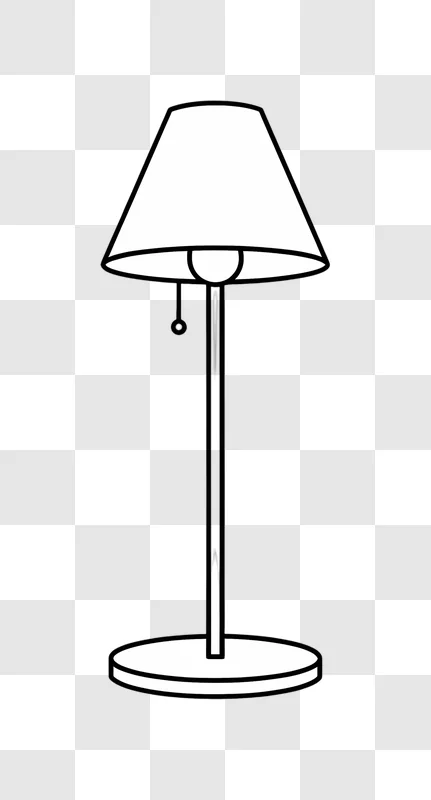 cartoon floor lamp with pull chain
