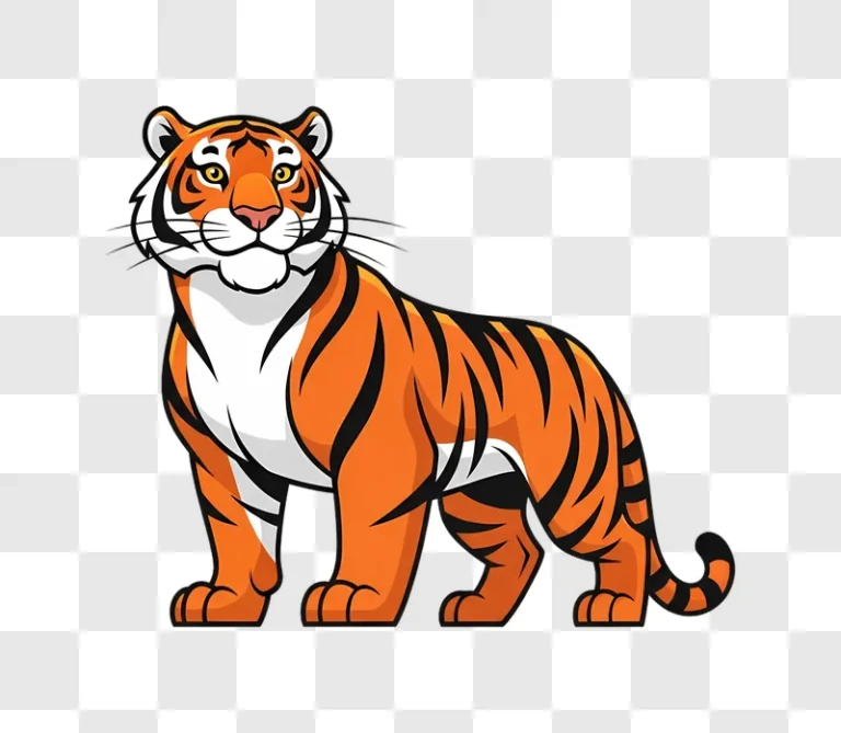 cartoon tiger standing