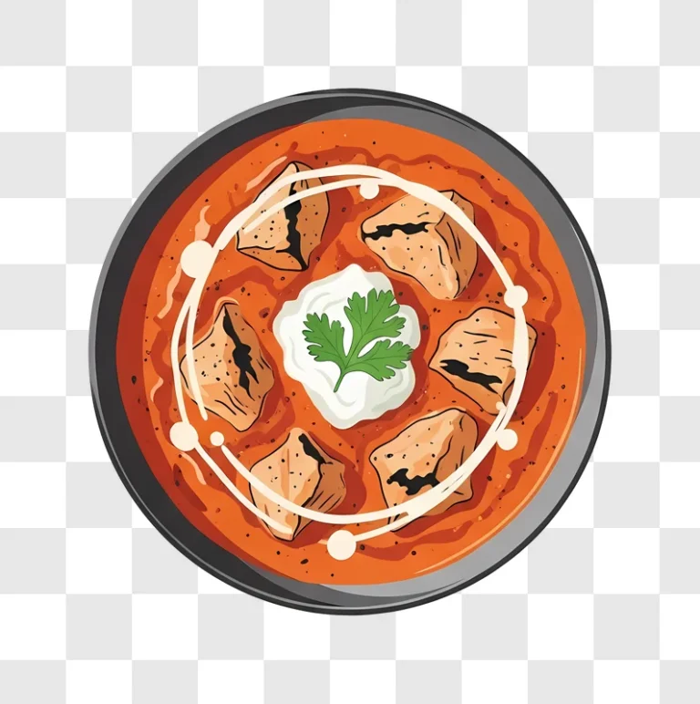 chicken tikka masala top down view