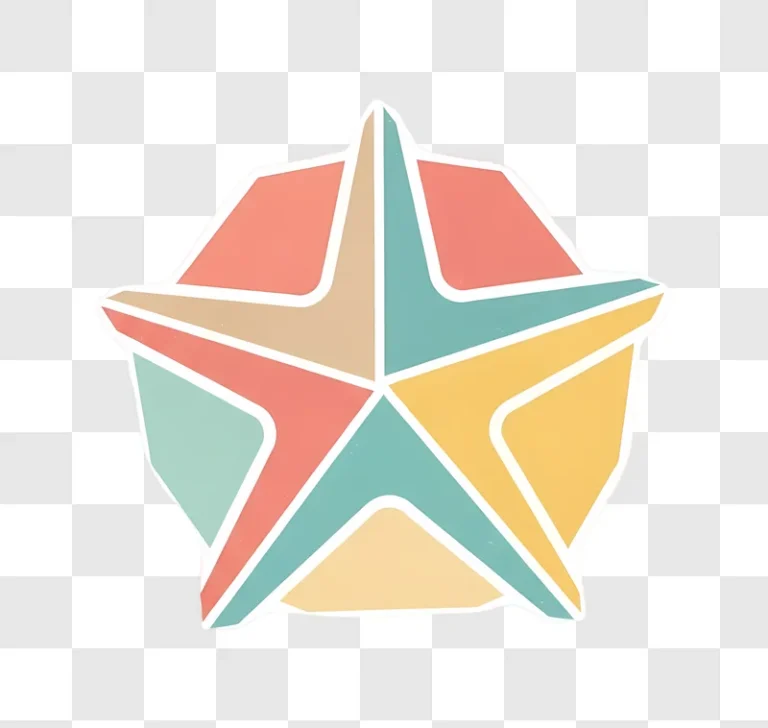 colorful geometric star shape abstract