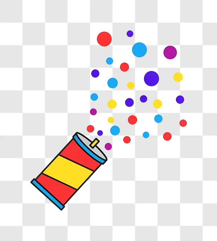 colorful party popper bursting
