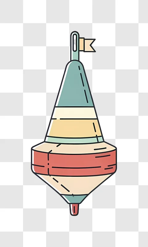 colorful spinning top toy with flag