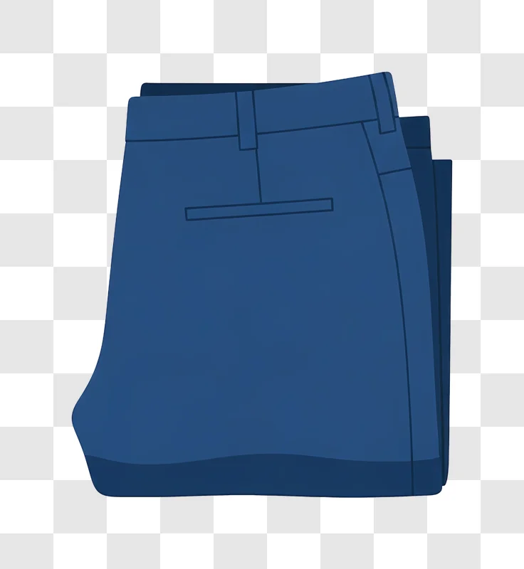 dark blue folded trousers illustration