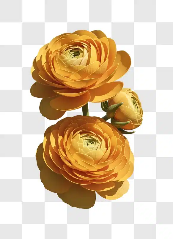 detailed golden flowers in warm sunlight