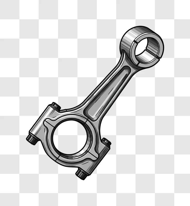 engine connecting rod vector illustration