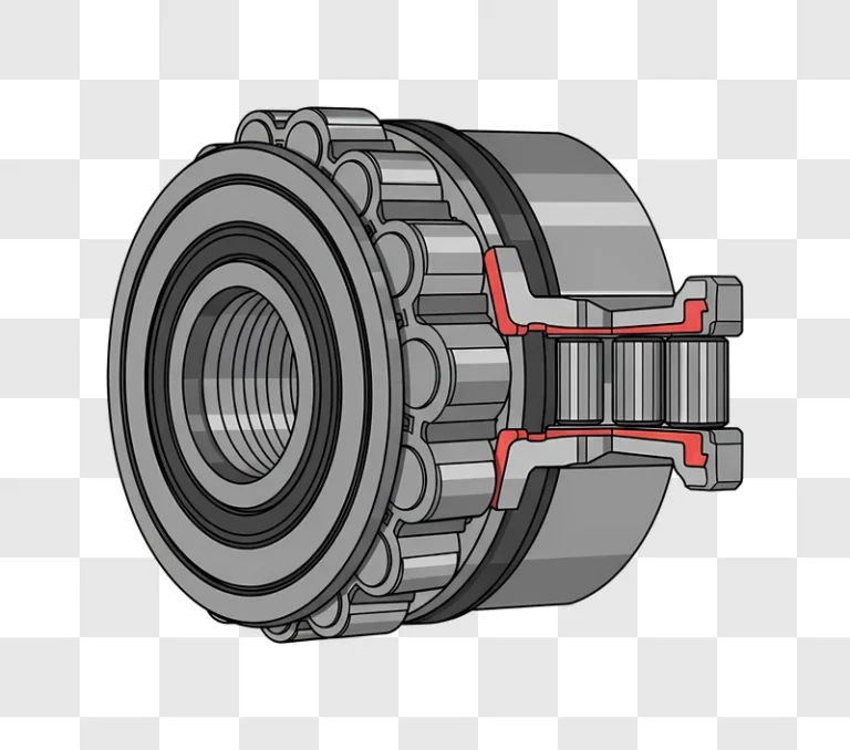 engineering diagram of roller bearing cross section