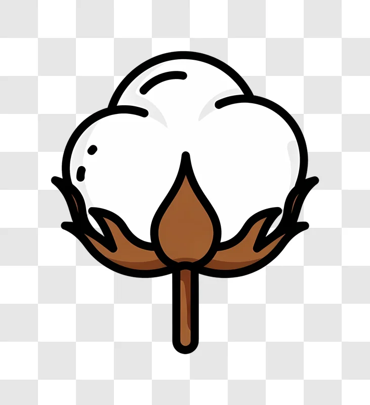 fluffy white cotton boll icon