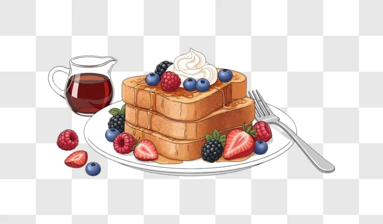 french toast with berries and syrup