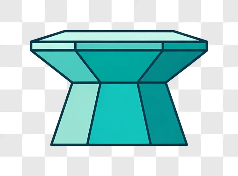 geometric structure with teal blue panels