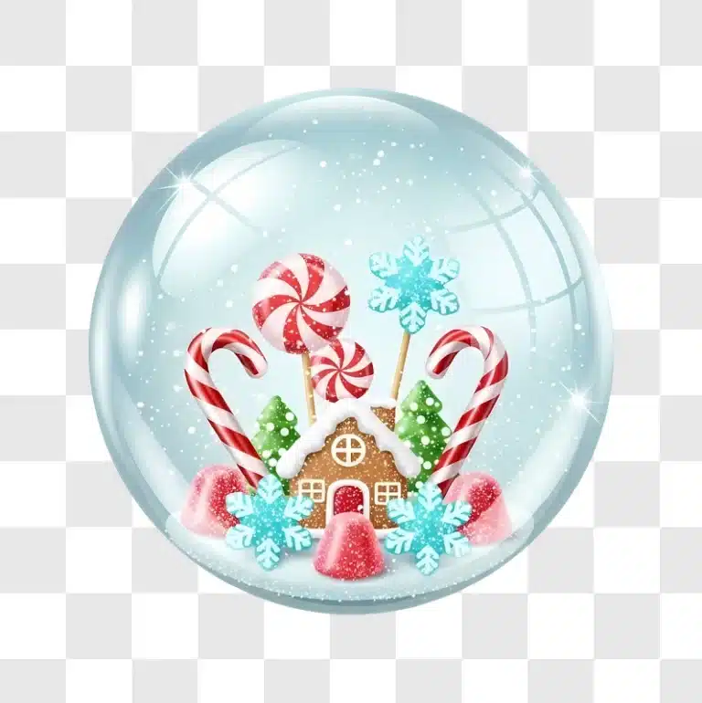 gingerbread house snow globe christmas scene