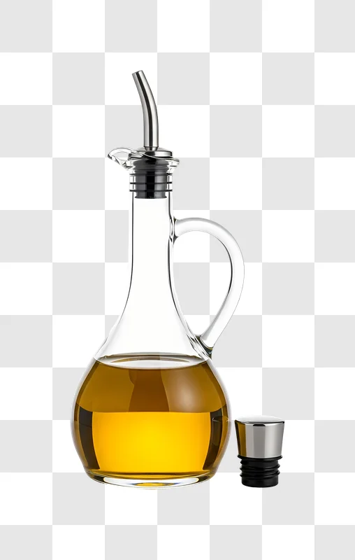 glass oil dispenser bottle with spout