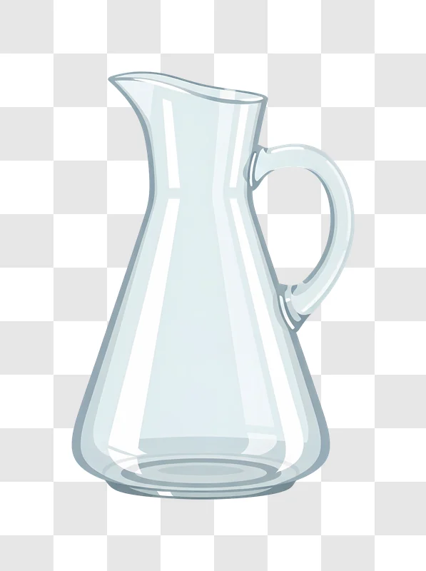 glass pitcher with clear liquid