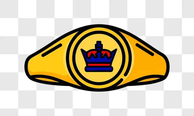 golden boxing belt with crown symbol