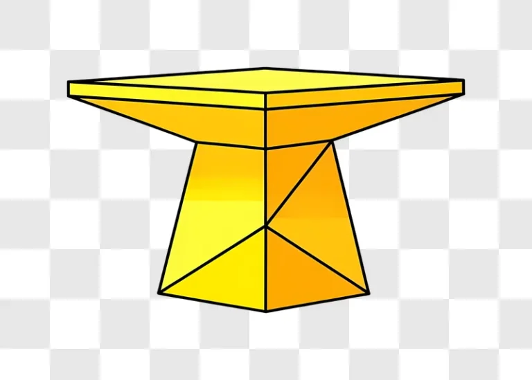 golden geometric shape with sharp edges