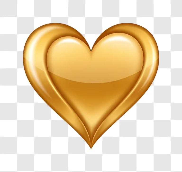golden heart shape with abstract background