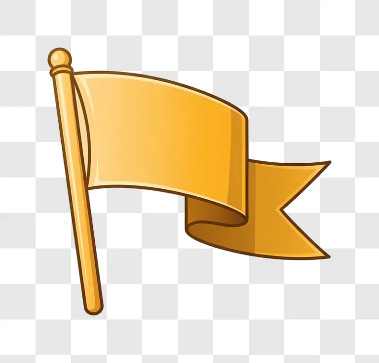 golden ribbon banner on brown background