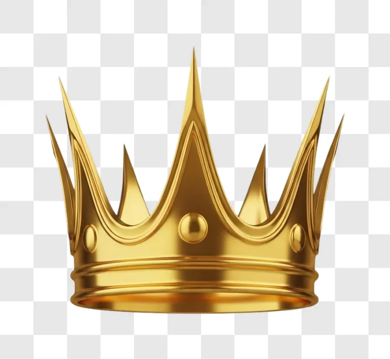 golden crown with sharp points