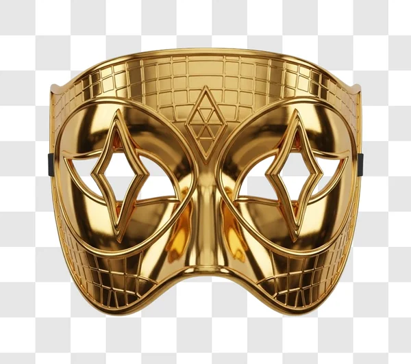 golden mask with diamond shaped eyes