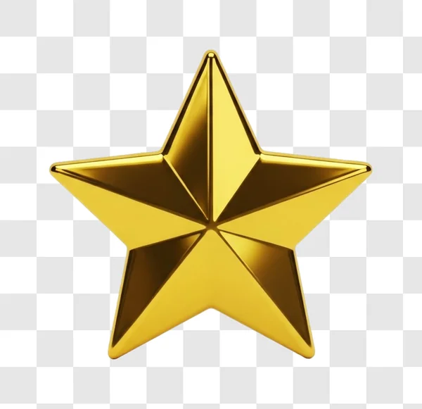 golden star shape with five points