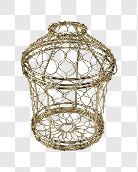 golden wire mesh decorative lantern cage