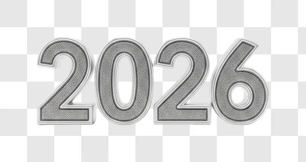 gray metal numbers twenty twenty six