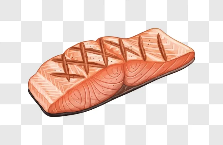 grilled salmon fillet with grill marks texture