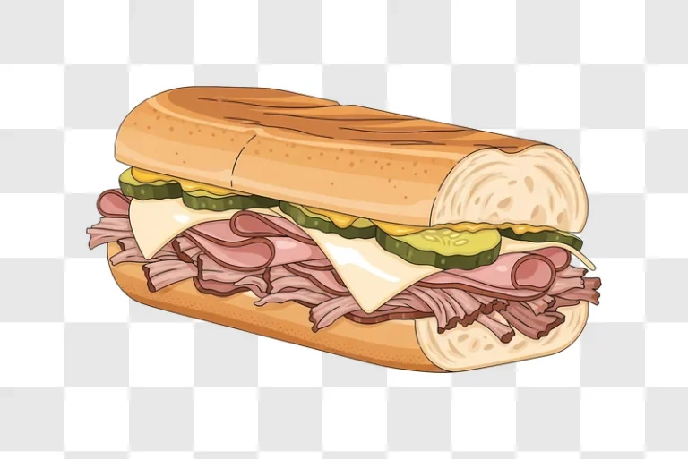 ham cheese pickle sub sandwich