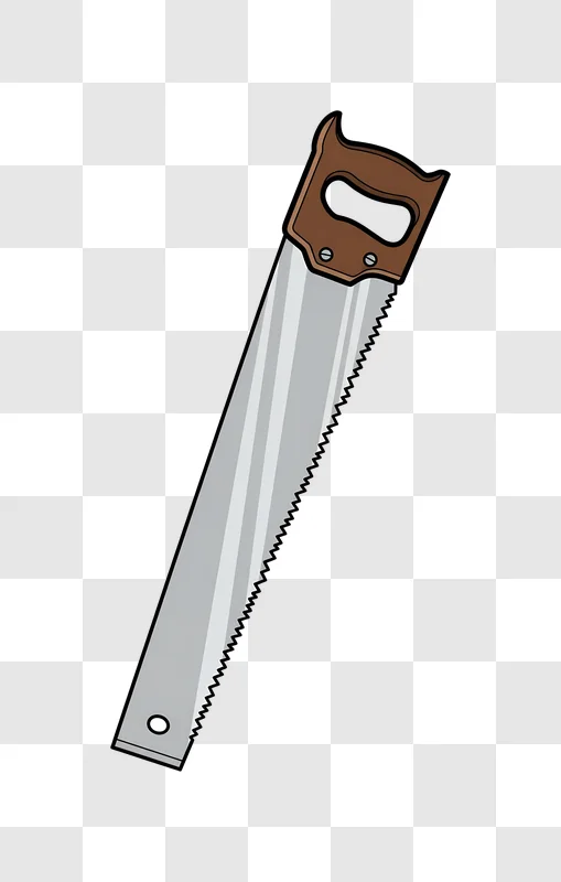 hand saw tool illustration on black