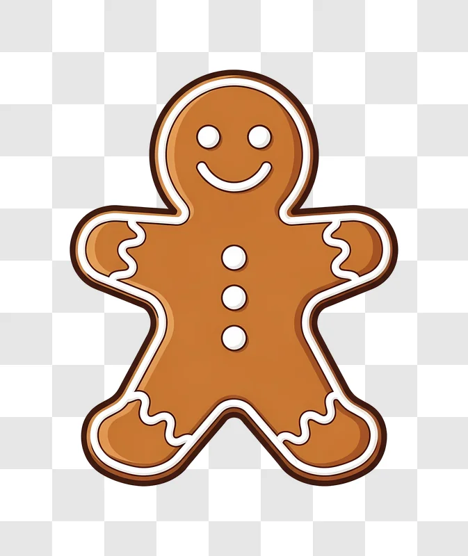 happy gingerbread man cookie