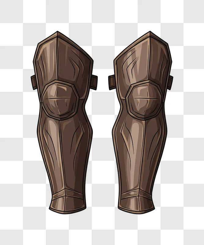 illustrated brown greaves