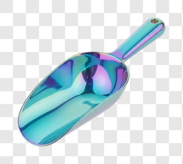iridescent ice cream scoop closeup