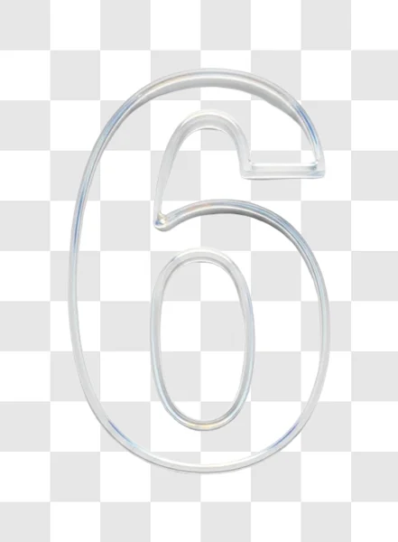 large metal number six decoration