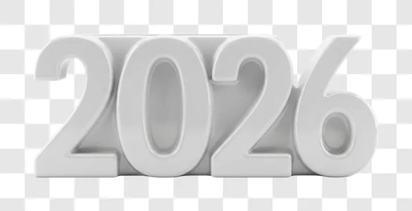 large white 2026 number block