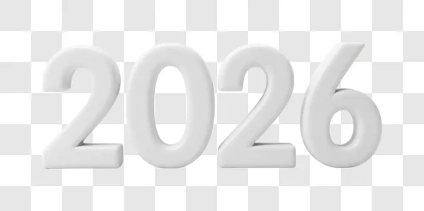 large white 2026 number sign