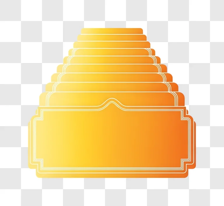 layered orange and yellow graphic design elements