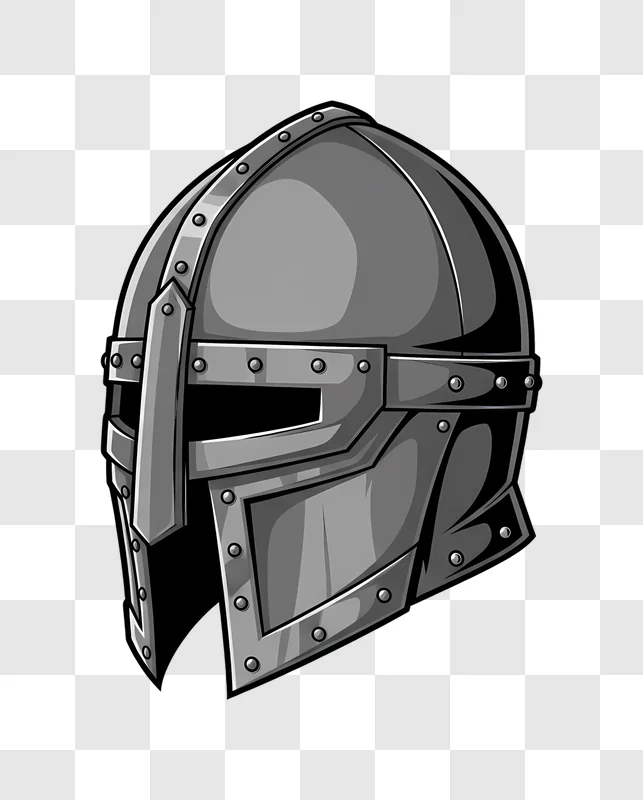 medieval knight helmet illustration detailed