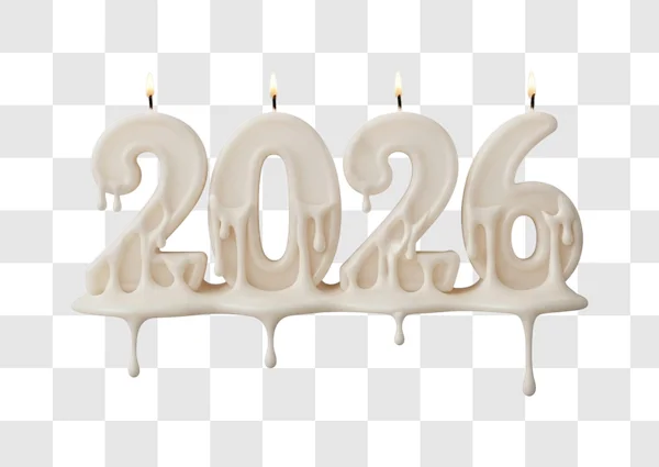 melted wax number candle decoration