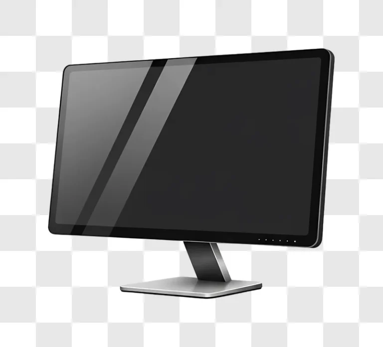 modern computer monitor on stand