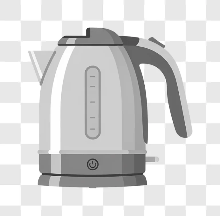 modern electric kettle with power button