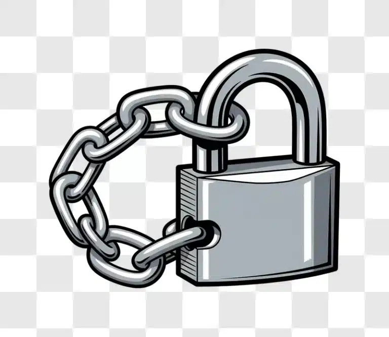 open padlock and chain