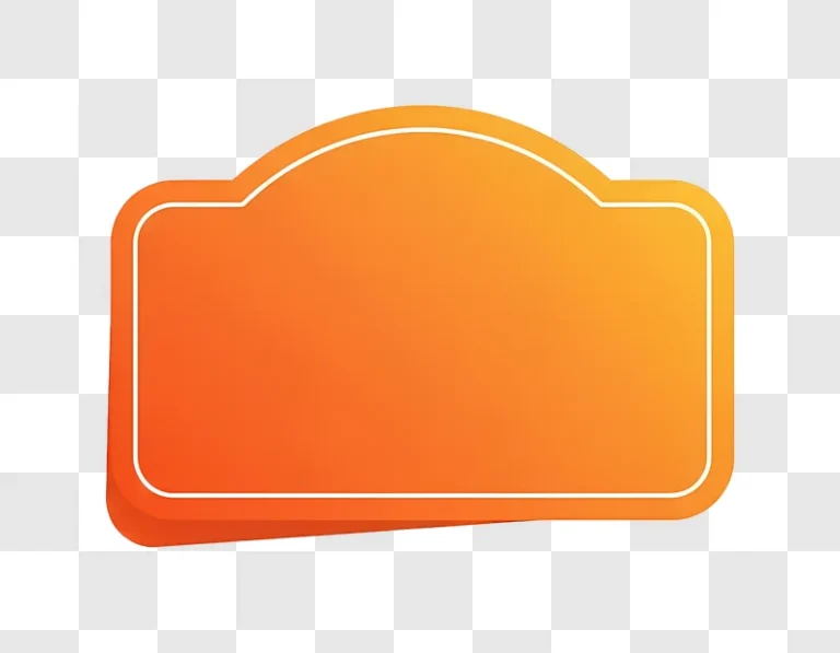 orange gradient badge with white outline
