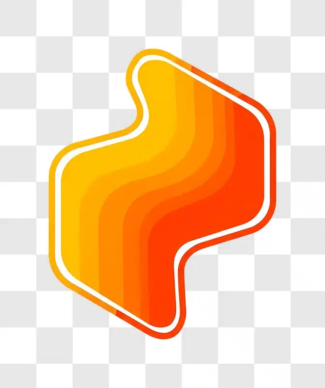 orange and yellow gradient abstract shape