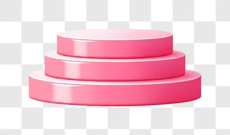 pink tiered podium for display